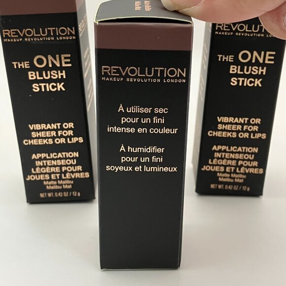 Makeup Revolution The One-Blush Stick For Cheeks or Lips Pack Of 3 Pcs - Picture 3 of 6